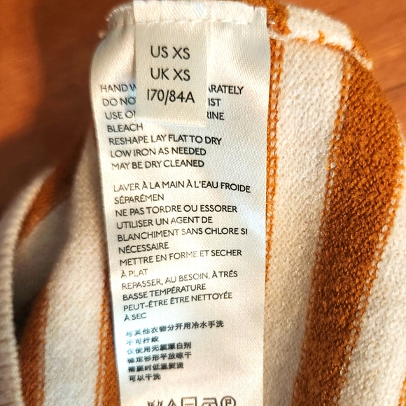 Anthropologie Ruffled Sleeve, Striped Knit Top - Picture 6 of 7